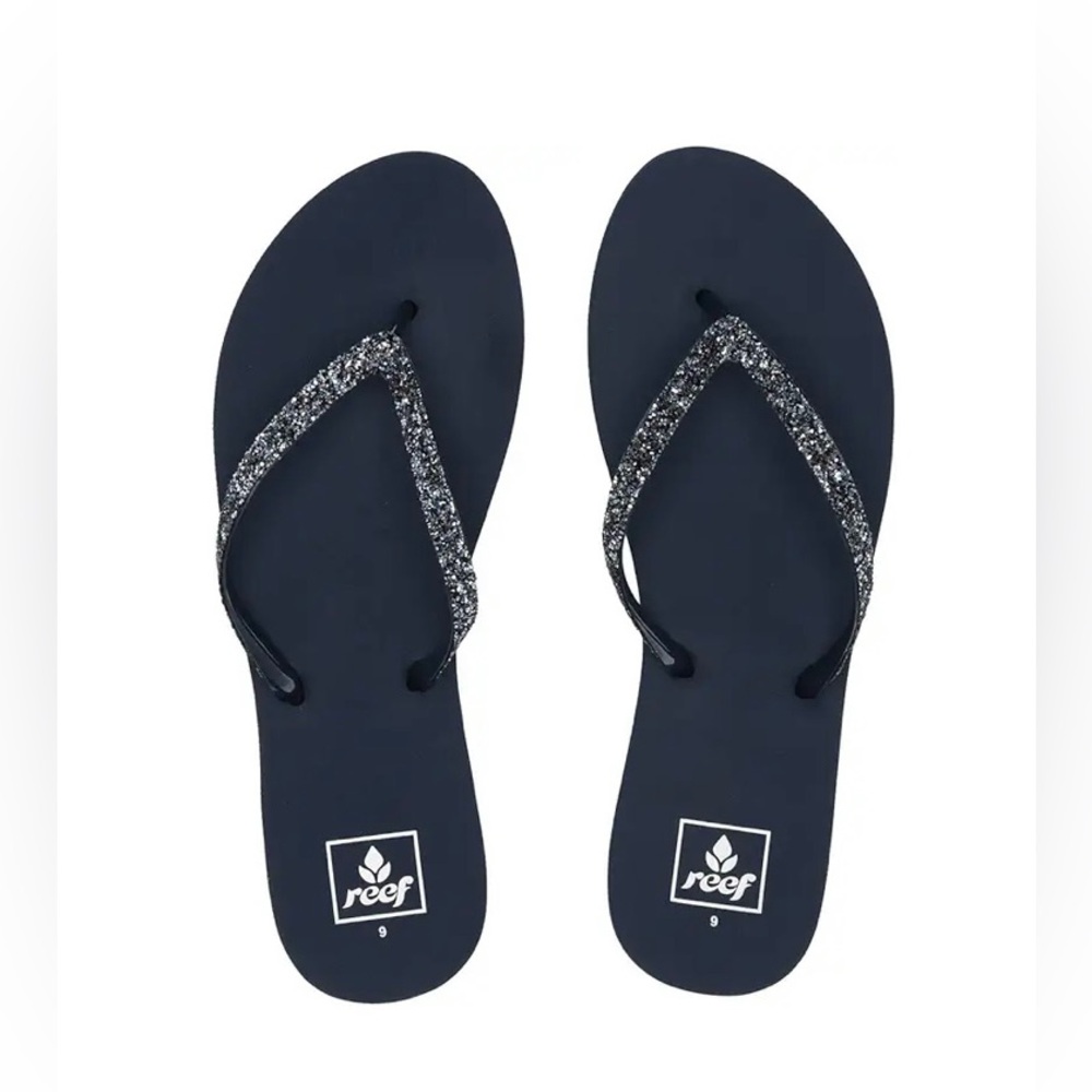 Reef Stargazer Flip-Flops ✨ Mermaid Size 9 | dark navy blue + sparkles - Picture 2 of 11